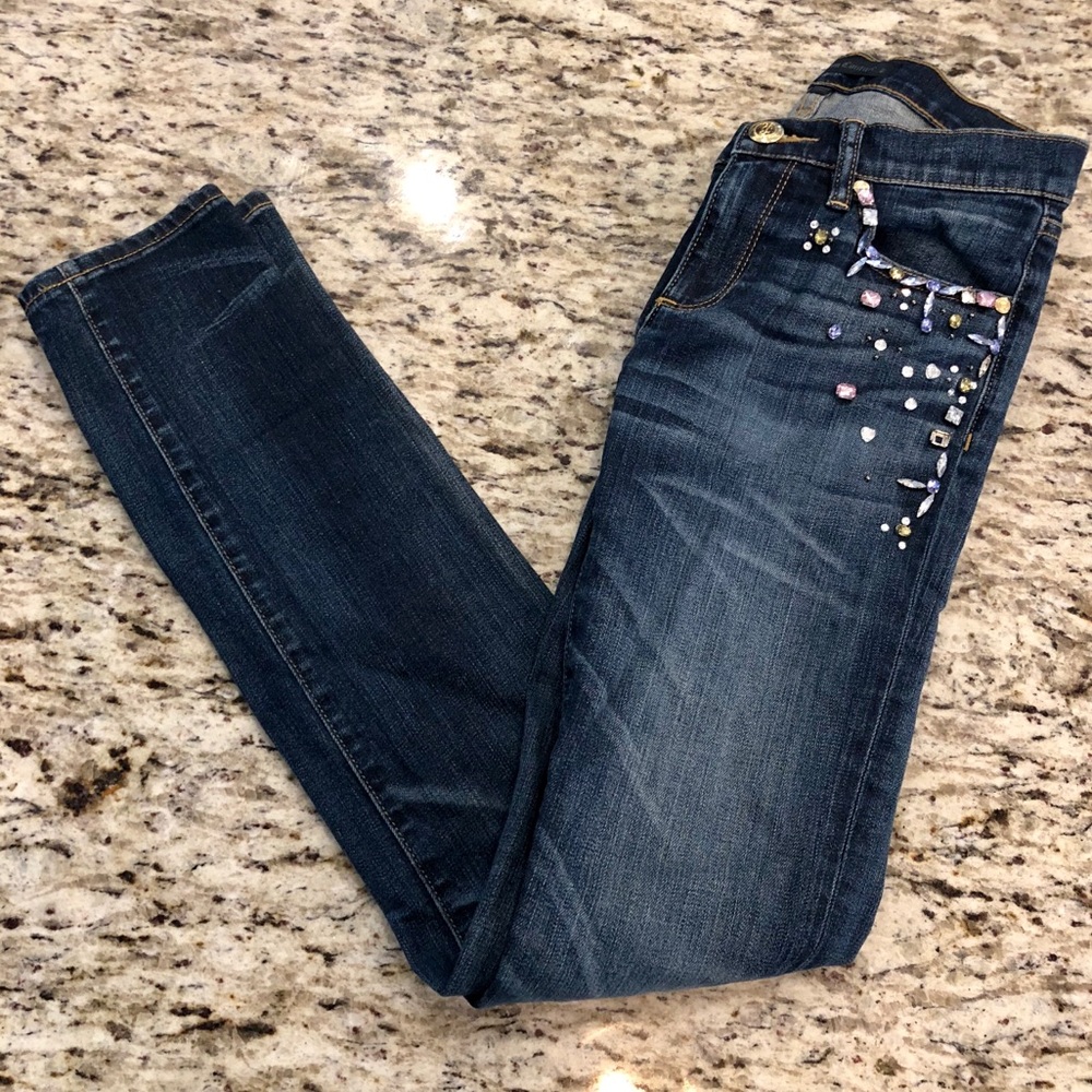 Juicy Couture jeweled skinny jeans